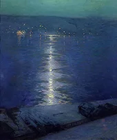 Moonlight on the River 1919 By Birge Harrison