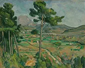 Mont Saint-Victoire and the Viaduct of the Arc River Valley By Paul Cezanne