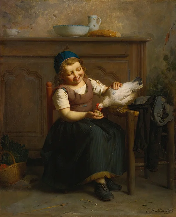 Birds of a Feather 1867 By Emile-Auguste Hublin