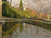 Garden Pond and Panoramic View 1916 By Eliseo Meifren Roig