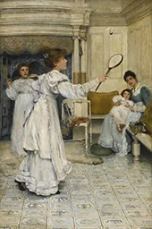 Battledore and Shuttlecock By Laura Theresa Alma-Tadema