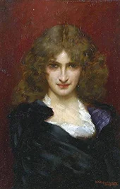 A Portrait of a Young Beauty By William Arthur Breakspeare