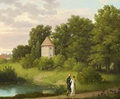 A Second View of the Garden of Norfelt Manor 1809 By Christoffer Wilhelm Eckersberg