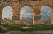 A View Through Three Arches of the Colosseum By Christoffer Wilhelm Eckersberg