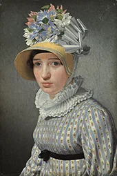 Portrait of the Model Maddalena or Anna Maria Uhden By Christoffer Wilhelm Eckersberg