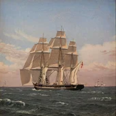 The Corvette Najaden Under Sail 1835 By Christoffer Wilhelm Eckersberg