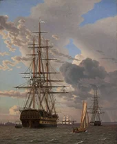 The Russian Ship of the Line 1828 By Christoffer Wilhelm Eckersberg