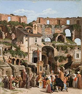 View of the Interior of the Colosseum By Christoffer Wilhelm Eckersberg