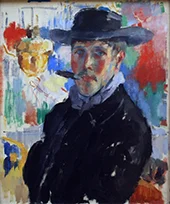 Self Portrait with Cigar 1914 By Rick Wouters