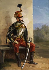 Soldier Resting 1850 By Albrecht Adam