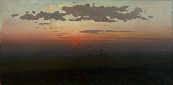 Sunset on the Steppes 1900 By Arkhip Kuindzhi
