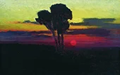 Sunset with Trees By Arkhip Kuindzhi