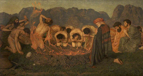 Elijah's Sacrifice 1863 By Albert Joseph Moore