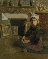 Model Sitting for Portrait By Beatrice How