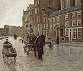 Rokin with the Nieuwezijdskapel 1904 By George Hendrik Breitner