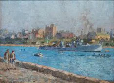 Frigate at Wooloomooloo By Charles David Jones Bryant