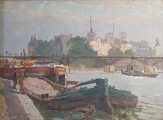 Pont Des Arts River Seine By Charles David Jones Bryant