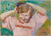 Portrait of a Girl 1912 By Oskari Paatela