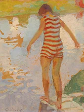 Swimmer Girl 1913 By Oskari Paatela