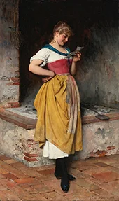 Good news 1887 By Eugene de Blass