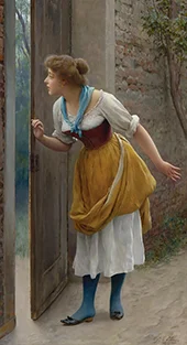 The Eavesdropper 1906 By Eugene de Blass