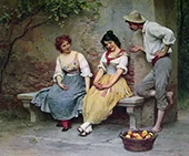 The Flirtation 1904 By Eugene de Blass