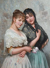 Two Venetian Women 1898 By Eugene de Blass