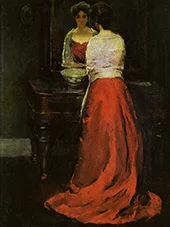 Lady in Red By Charles Webster Hawthorne