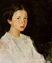 Portrait of a Young Girl c1920 By Charles Webster Hawthorne