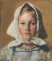 Portrait of a Little Girl By Gad Frederik Clement