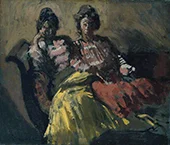 Two Women on a Sofa By Walter Richard Sickert