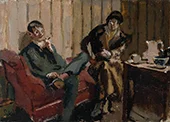 The Little Tea Party Nina Hamnett and Roald Kristian By Walter Richard Sickert