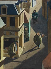 Night Street Scene 1923 By Georg Scholz