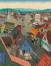 Small Town by Day By Georg Scholz