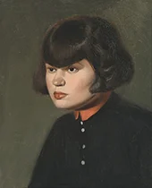 Unknown Girls Portrait By Georg Scholz