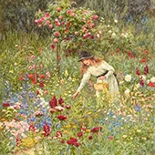 Gathering Flowers 1889 By Helen Allingham