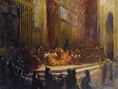 Elegant in a Spanish Church By Georges Clairin
