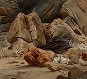 Figures Resting in the Mountains By Georges Clairin