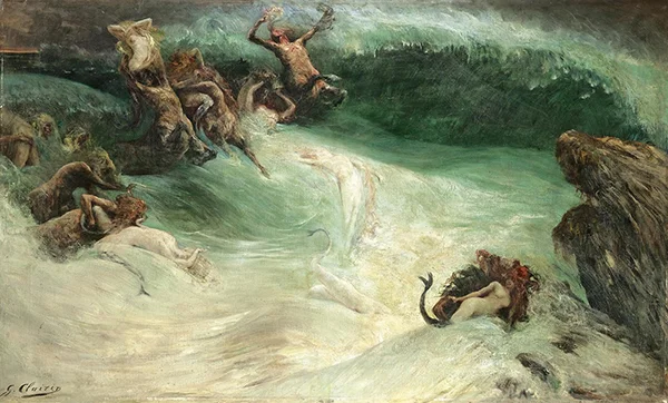 Naiads and Centaurs in the Waves By Georges Clairin