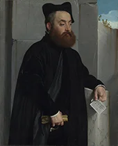 A Gentleman with a Note By Giovanni Battista Moroni