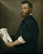 Portrait of Alessandro Vittoria By Giovanni Battista Moroni