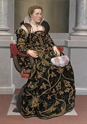 Portrait of Isotta Brembati Grumelli c1555 By Giovanni Battista Moroni