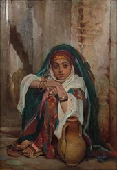 Young Woman with a Jar 1908 By Guillaume Charles Brun