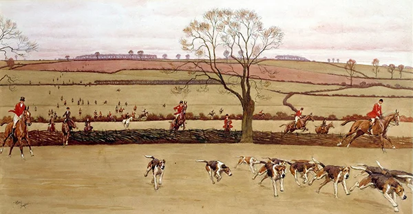 Hunting Scene the Crew Alicestone By Cecil Aldin