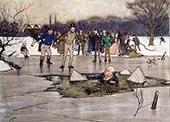 Mr Pickwick on the Ice By Cecil Aldin