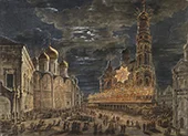 Illumination at Sobornaya Square on the Occasion of the Coronation of Alexander I 1802 By Fyodor Alekseyev