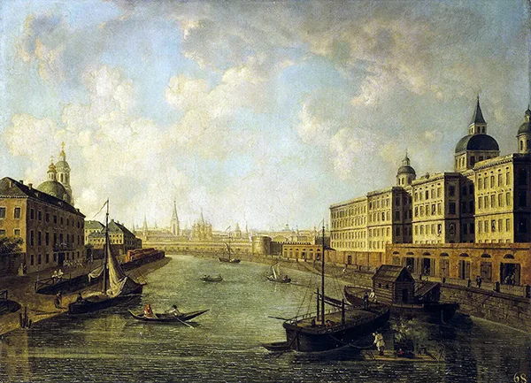 View of Moscow The Orphanage c1800 By Fyodor Alekseyev