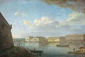 View of the Palace Embankment from St Peter's and St Paul's Fortress By Fyodor Alekseyev
