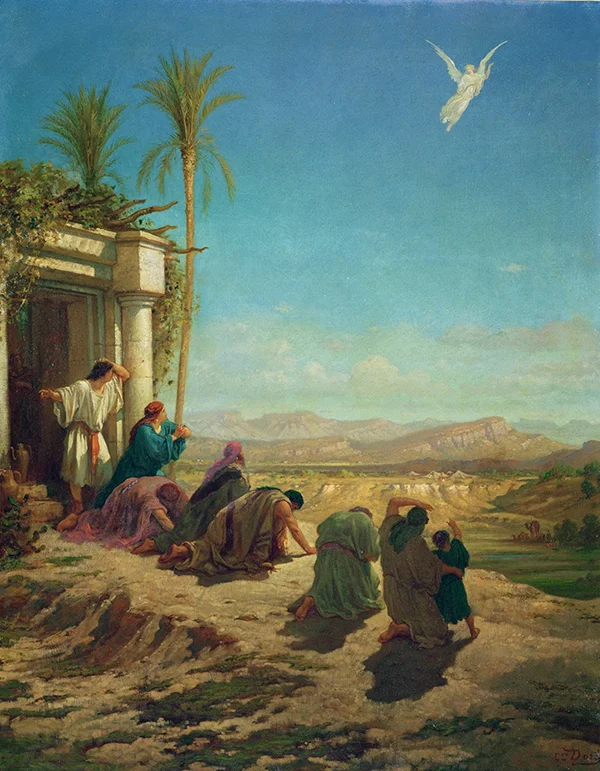 The Angel of Tobias c1865 By Gustave Dore