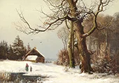 Winter Day at the Edge of the Woods 1872 By Anders Andersen-Lundby